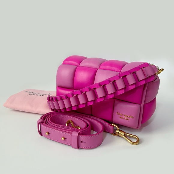 ♠️Kate Spade Boxxy Colorblocked East-West Crossbody Bag, Vivid Snapdragon Pink - Picture 10 of 12